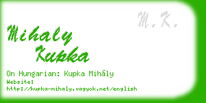 mihaly kupka business card